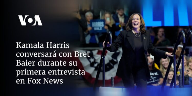 Kamala Harris conversará con Bret Baier durante su primera entrevista en Fox News