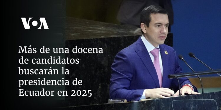 Más de una docena de candidatos buscarán la presidencia de Ecuador en 2025