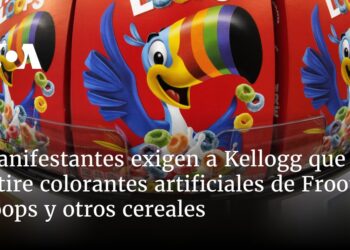 Manifestantes exigen a Kellogg que retire colorantes artificiales de Froot Loops y otros cereales