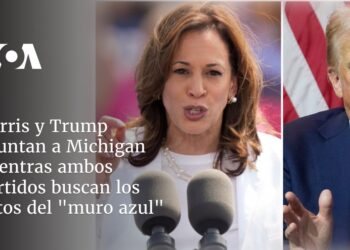 Harris y Trump apuntan a Michigan mientras ambos partidos buscan los votos del «muro azul»