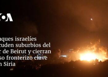 Ataques israelíes sacuden suburbios del sur de Beirut y cierran paso fronterizo clave con Siria
