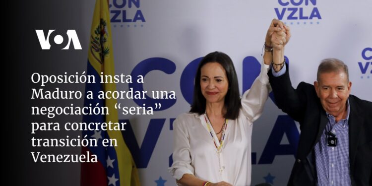 Oposición insta a Maduro a acordar una negociación “seria” para concretar transición en Venezuela