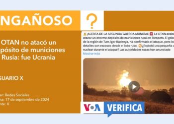 La OTAN no atacó un depósito de municiones en la región rusa de Tver; fue Ucrania