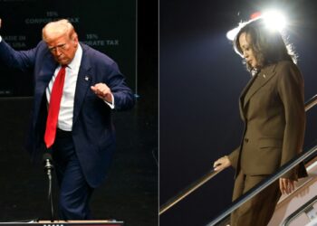 Ventaja de Harris sobre Trump se reduce a tres puntos porcentuales según encuesta