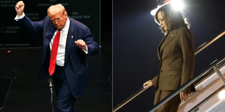 Ventaja de Harris sobre Trump se reduce a tres puntos porcentuales según encuesta