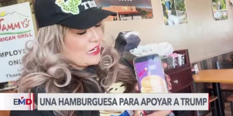 Demuestran apoyo a Trump en Arizona con una hamburguesa