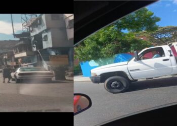 Murió mujer al ser atropellada por un carro cuando lo bajaban de una grúa en Catia (Videos)