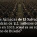 Fuerzas Armadas de El Salvador dispondrán de 314 millones de dólares en 2025 ¿cuál es su rol en el gobierno de Bukele?