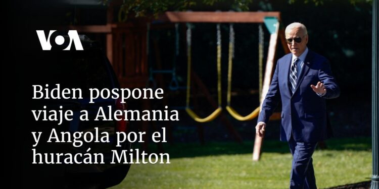 Biden pospone viaje a Alemania y Angola por el huracán Milton