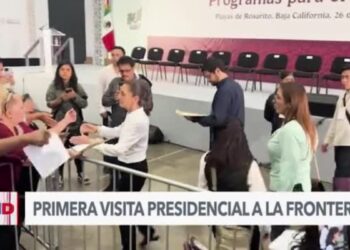 La presidenta de México no abordó la migración ni la inseguridad al visitar frontera con EEUU