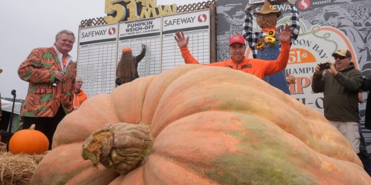 Calabaza de 1.120 kilos gana concurso en California