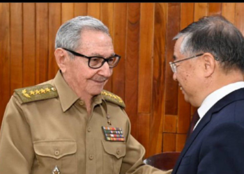 Raúl Castro vuelve a la escena pública para recibir al jefe de Propaganda del Partido Comunista Chino