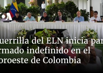 Guerrilla del ELN inicia paro armado indefinido en el noroeste de Colombia