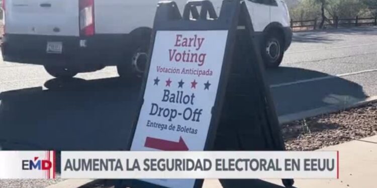 Condados EEUU emplean drones y vidrios blindados para proteger a votantes y funcionarios