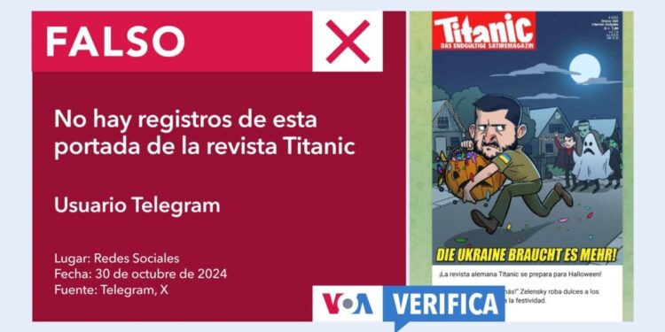 Titanic no publicó esta portada en la que Zelenskyy le roba dulces a los niños en Halloween
