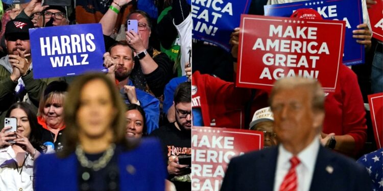 Harris y Trump harán un último esfuerzo para atraer votantes el día antes de las elecciones en Estados Unidos