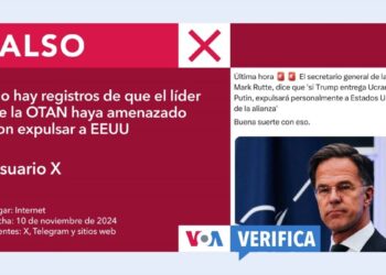 Es falso que líder de la OTAN amenazó con expulsar a EEUU si Trump entrega Ucrania a Putin
