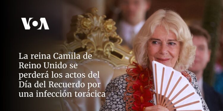 La reina Camila de Reino Unido se perderá los actos del Día del Recuerdo por una infección torácica