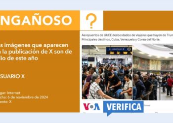 Estas imágenes no corresponden a viajeros de Venezuela, Cuba y Corea del Norte huyendo de Trump