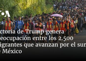 Victoria de Trump genera preocupación entre los 2.500 migrantes que avanzan por el sur de México