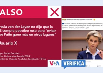 Úrsula von der Leyen no dijo que la UE está “obligada” a comprar petróleo ruso