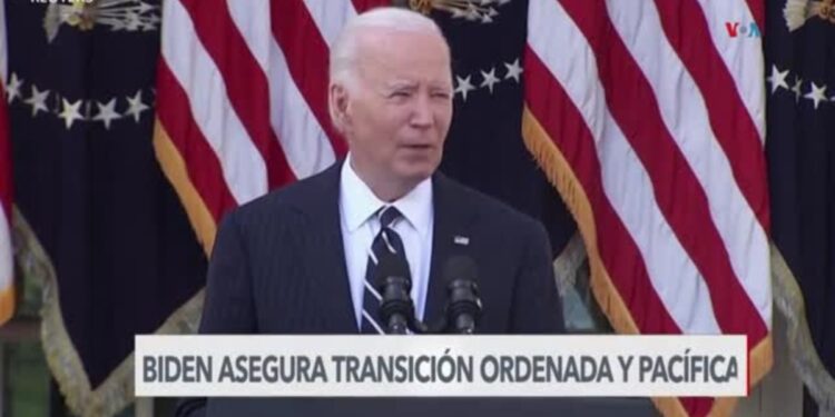 Biden asegura transición de poder ordenada y pacífica en EEUU