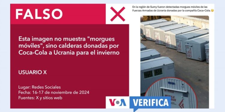 ¿Coca-Cola donó morgues móviles a Ucrania? Falso, las imágenes que circulan en Internet son manipuladas