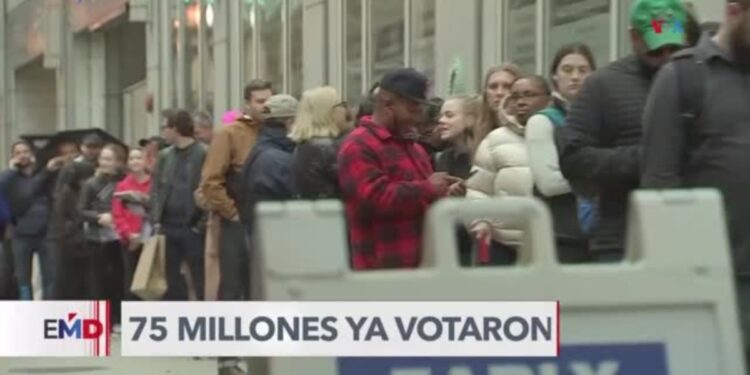 Más de 75 millones de personas ya votaron en EEUU, mientras el voto latino podría ser crucial