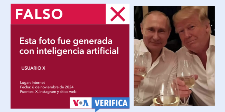 Imagen falsa de Trump y Putin se difunde tras las elecciones en EEUU
