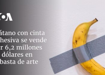 Plátano con cinta adhesiva se vende por 6,2 millones de dólares en subasta de arte