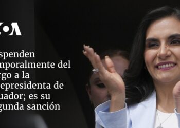 Suspenden temporalmente del cargo a la vicepresidenta de Ecuador; es su segunda sanción