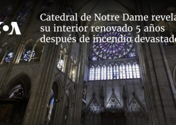 Catedral de Notre Dame revela su interior renovado 5 años después de incendio devastador
