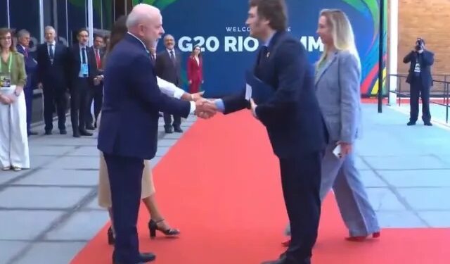 Lula y Milei se estrechan la mano por primera vez en la cumbre del G20 de Río