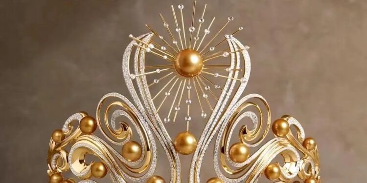 Revelan la nueva corona para Miss Universo 2024 con perlas doradas