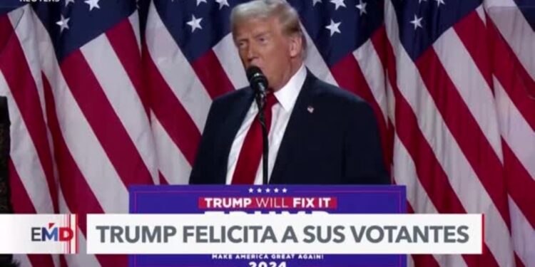 Donald Trump y seguidores celebran triunfo electoral