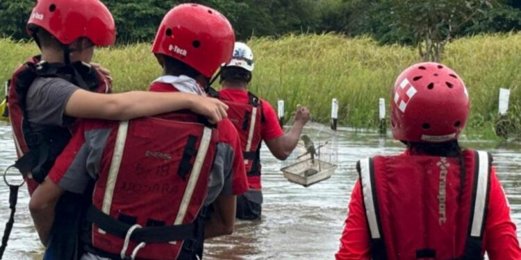 Costa Rica decreta alerta roja por torrenciales lluvias del huracán Rafael, que dejan un muerto