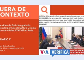 Este video no muestra la reacción de Putin tras la autorización de EEUU para el uso de misiles en Ucrania