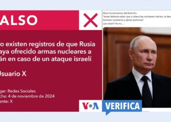 Falso que el Kremlin advirtió que enviaría armas nucleares a Irán en caso de un ataque israelí