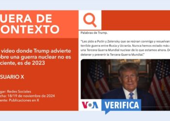Este video en el que Trump advierte sobre una guerra nuclear no es de noviembre de 2024
