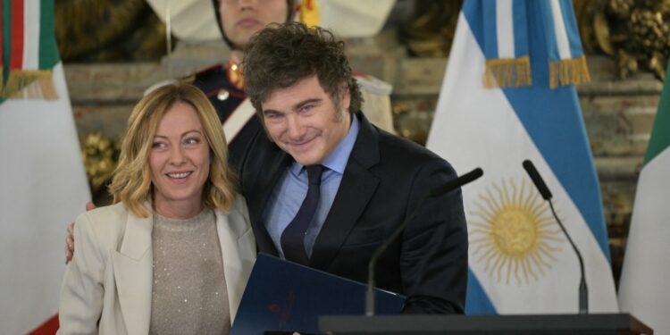 Milei y Meloni afianzan su afinidad política y su rechazo al gobierno de Maduro en Venezuela
