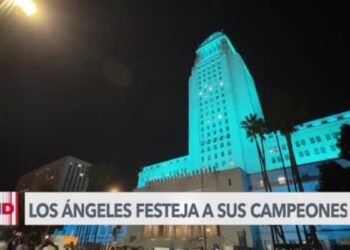 Los Ángeles festeja el campeonato de los Dodgers en el béisbol de grandes ligas