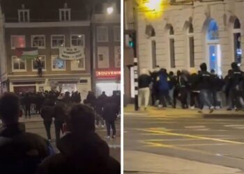 Más de 60 detenidos en Ámsterdam en choques entre manifestantes e hinchas israelíes