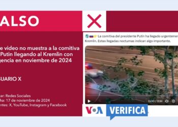 Este video no muestra a la comitiva de Putin de camino al Kremlin en noviembre de 2024