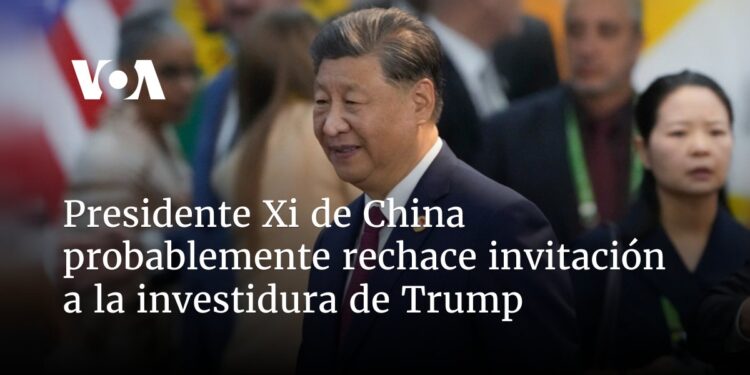 Presidente Xi de China probablemente rechace invitación a la investidura de Trump