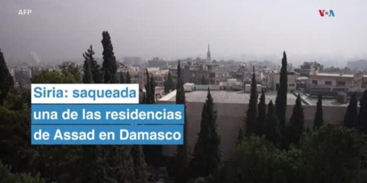 Videos muestran cómo han sido saqueadas los palacios de Assad en Siria