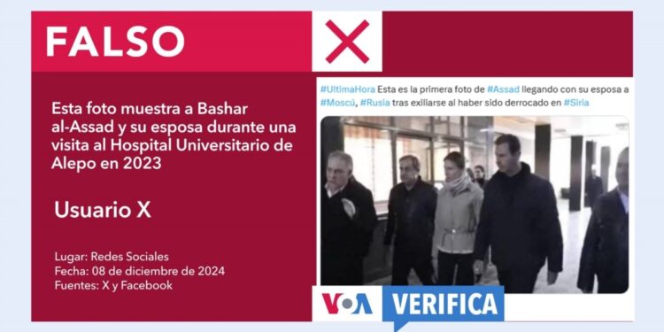 Es falso que esta imagen corresponde a la llegada del derrocado presidente sirio a Moscú