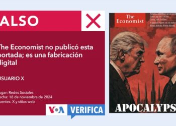 ¿The Economist publicó una portada con Trump y Putin en un escenario apocalíptico? Falso