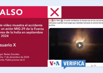 Este video de un accidente aéreo no está relacionado con la salida de Bashar al-Assad de Siria