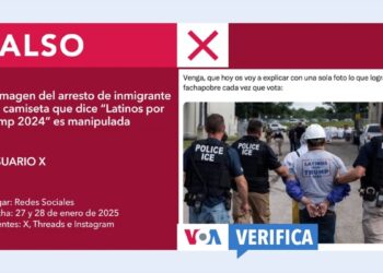 No, esta foto no muestra el arresto a un simpatizante de Trump por agentes del ICE: es manipulada