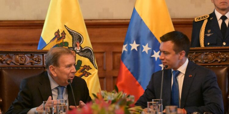 Edmundo González se reunió con el presidente Daniel Noboa en Ecuador